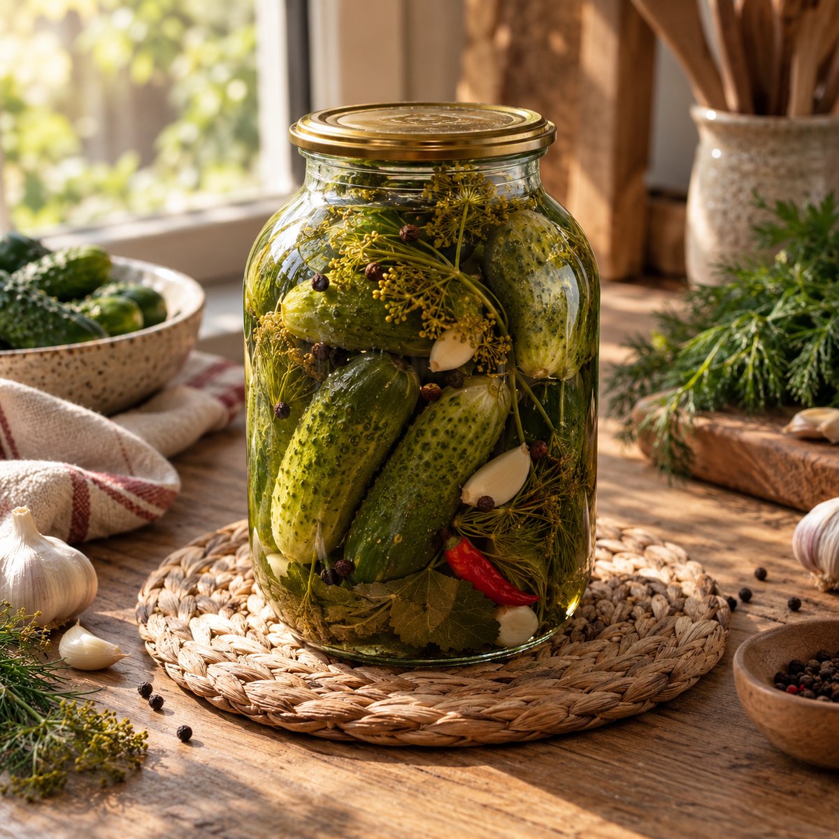 Маринованные хрустящие огурцы