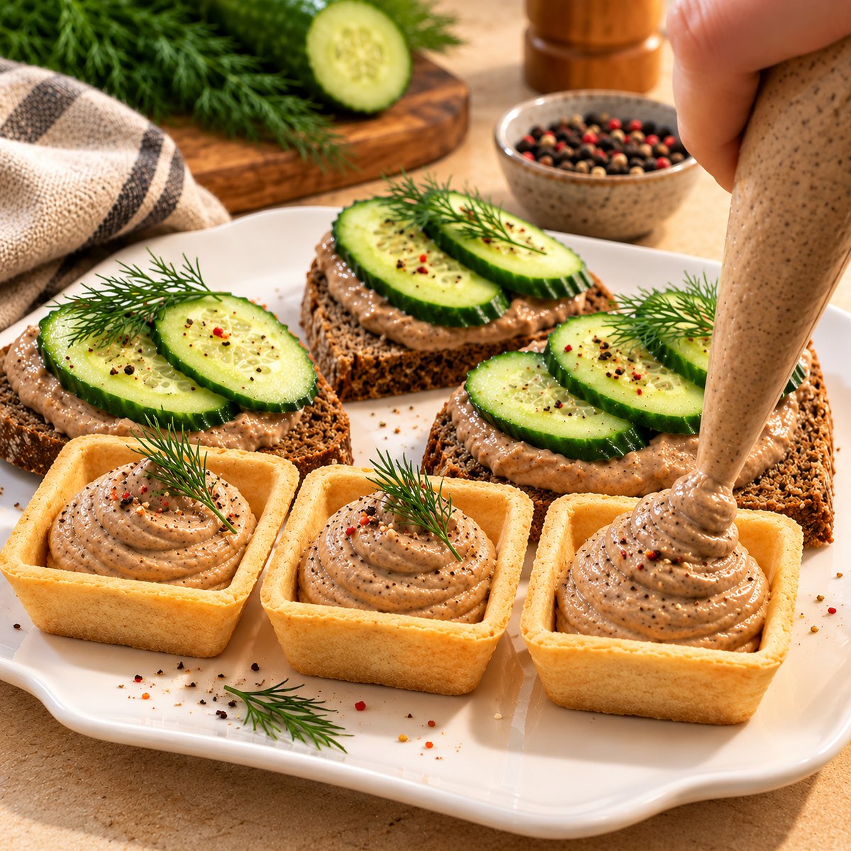 Паштет из куриной печени с маслом