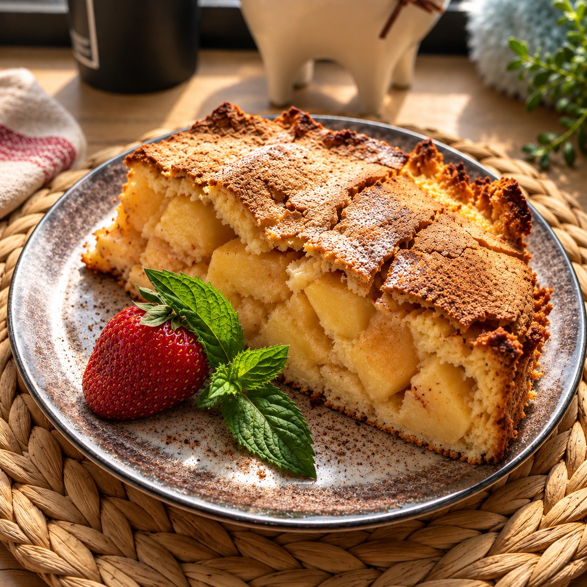 Шарлотка классическая с яблоками